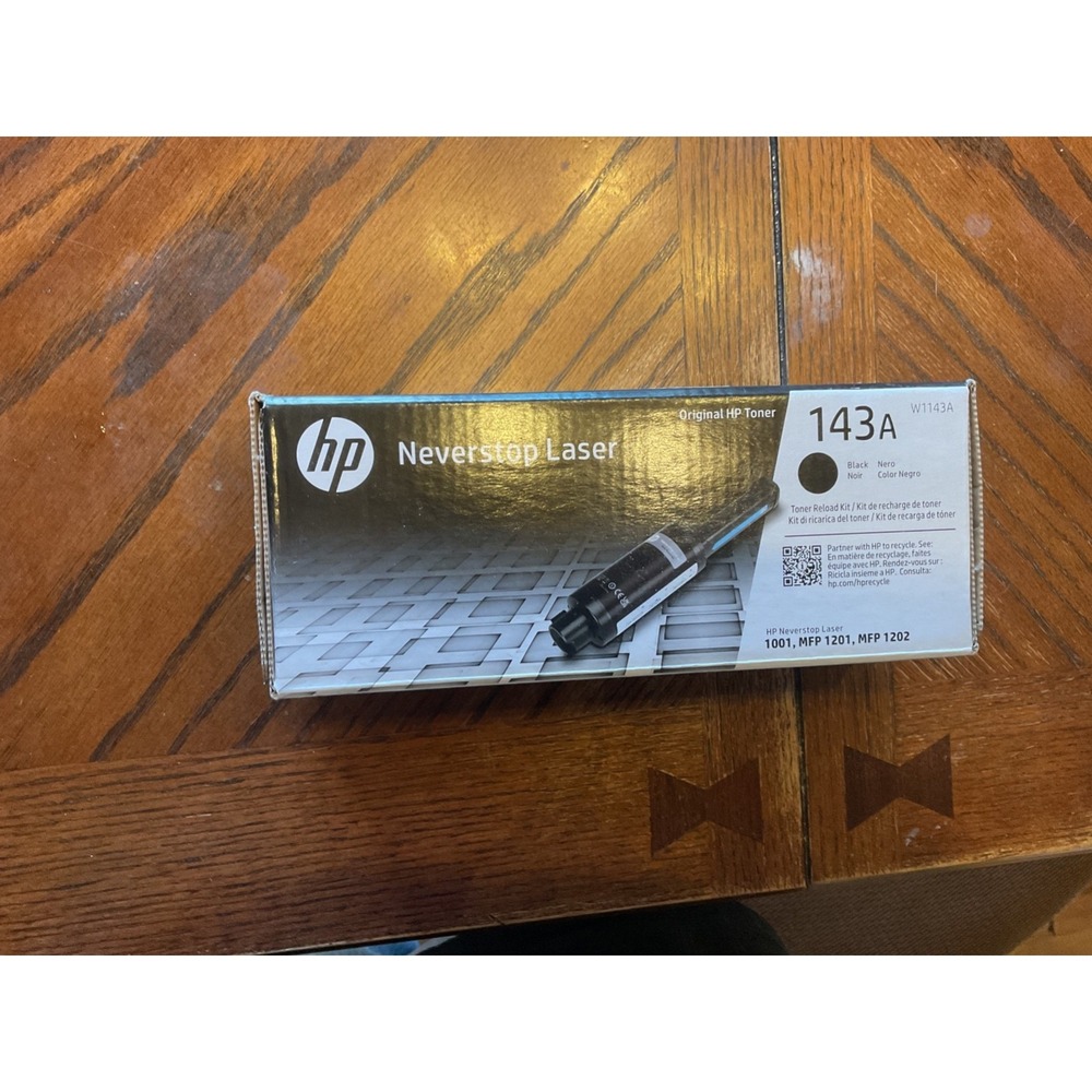 Genuine HP 143A Black NeverStop Laser Toner Reload Kit W1143A - Sealed & NEW